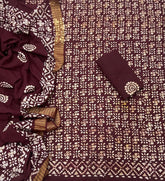 Block Print Elegant Cotton Suit Set - Yanchi